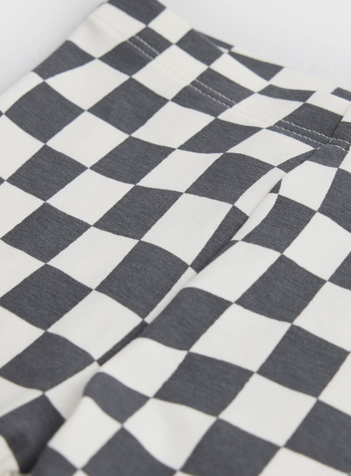 Mono Halloween Checkerboard Print Leggings 3-6 months - Image 2